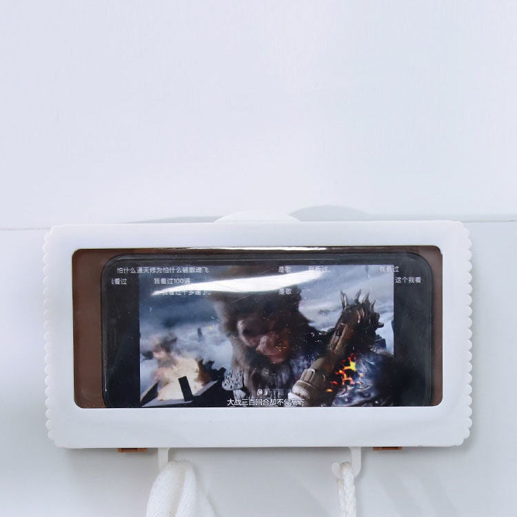 Bathroom Waterproof Mobile Phone Box Holder Chase Storage Free Punching - Minihomy