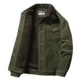 Men's Winter Plus Velvet Jacket Corduroy Tooling Casual jacket - Minihomy