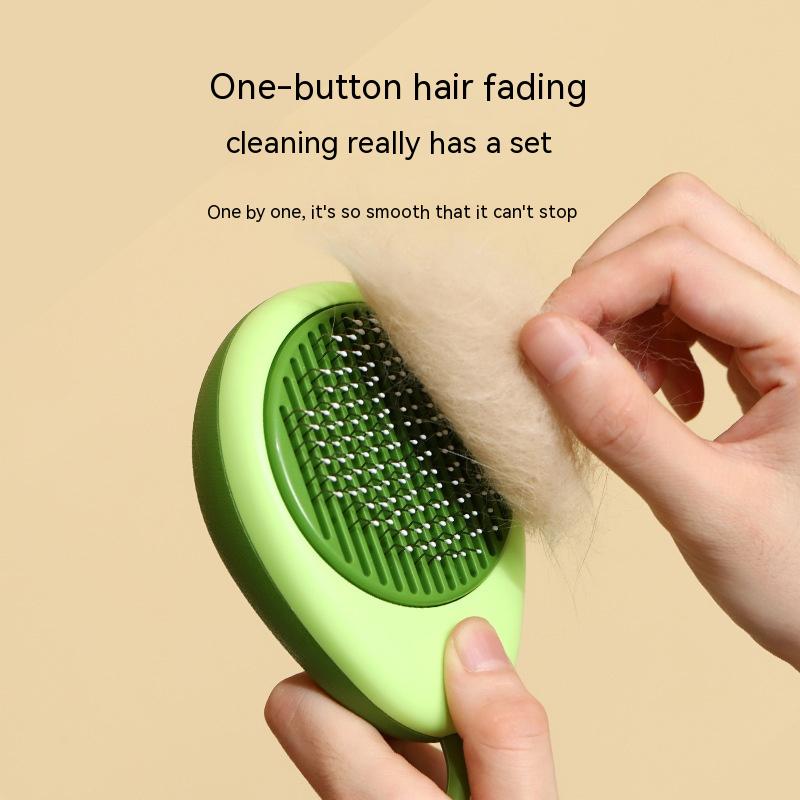 Cat Brush Hair Remover Cleaning Avocado Shaped Dog Grooming Tool Pet Combs - Minihomy