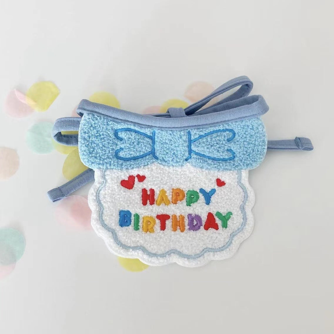 Party Birthday Hat and Bib Set for Dog or Cat - Bichon Frise - Minihomy