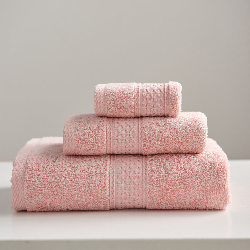 Minimalist Style Square Towel Set Pure Cotton