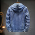 Hooded Denim Jacket Men's Spring - Minihomy