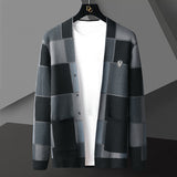 Men's Casual Coat Shawl Sweater Long Sleeve Knitted Cardigan