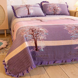 Crystal Velvet Bed Cover With Warm Quilted Sheets Korean Style