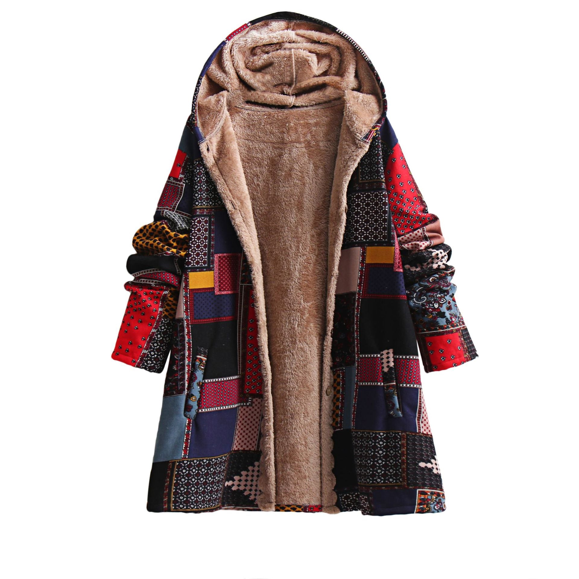 Autumn And Winter New Ethnic Style Cotton-padded Coat Hooded Cotton Jacket