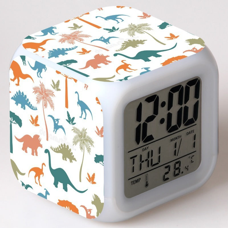 LED Cartoon Voice Control Alarm Clock - Digital Time Display - Minihomy