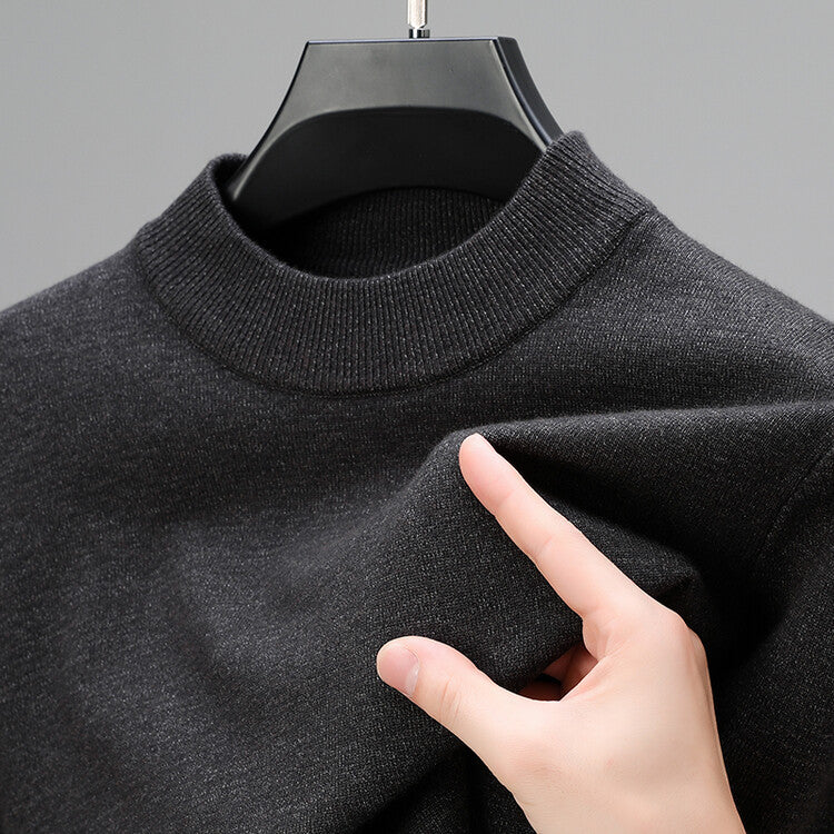 Half Turtleneck Thermal Young and Middle-Aged Casual Solid Color Sweater