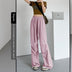 American Straight Pants High Waist Casual Wide Leg Quick-Drying Track Pants - Minihomy