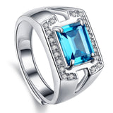 S925 Silver Inlaid Zircon Men's Ring: Elevate Your Style with Elegance