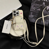 Cute Crossbody Phone Case for iPhone - Light Luxury Bag with Removable Strap