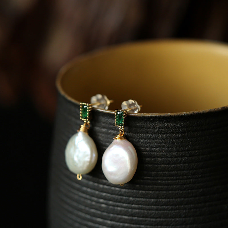 Natural Freshwater Baroque Pearl Earrings: Timeless Elegance, Everyday Luxury