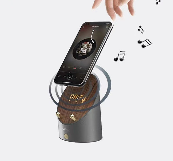 Metal Induction Small Speaker Subwoofer Portable Mini Wireless Phone Holder Smart Speakers