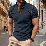 Men's Quick-Dry Short Sleeve Polo Shirt - Summer Casual Top