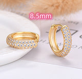 Gold Semi-glossy Semi-lug Ear Buckle Korean Version Of The New Round Earrings Jewelry