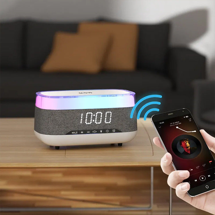 Intelligent Multifunctional Alarm Clock Bluetooth Speaker Wireless Charger - Minihomy