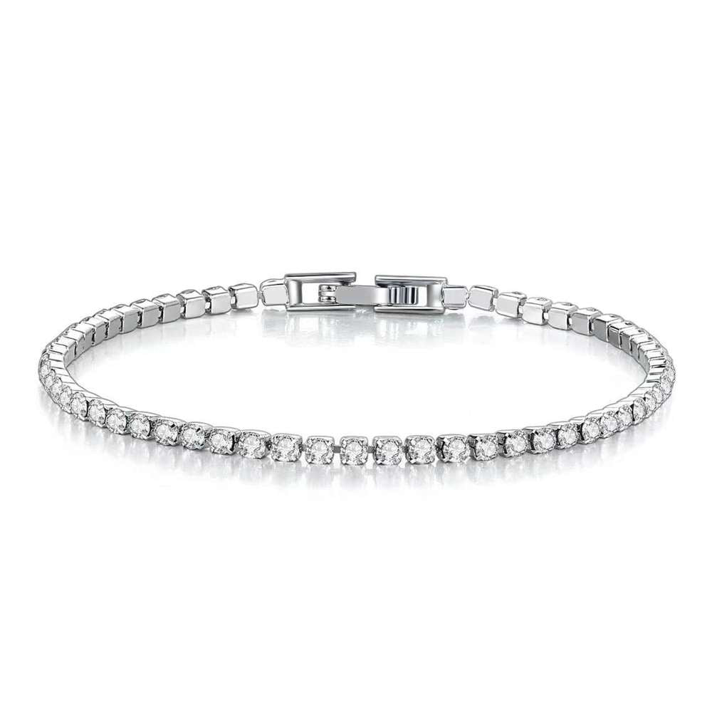 4mm Single Row Diamond All-match Simple Bracelet Women - Minihomy