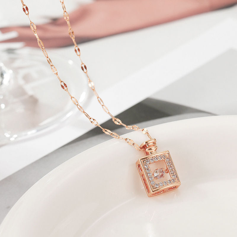 Perfume Bottle Pendant Luxury Necklace Charm