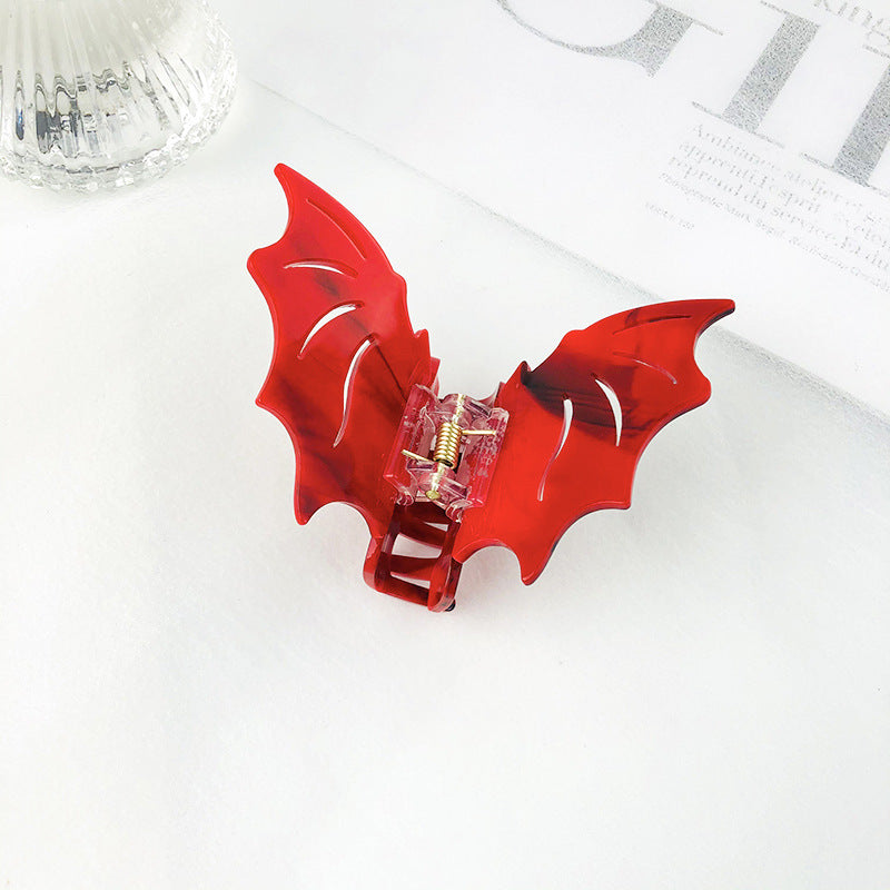 Bat Barrettes Halloween Funny Girl