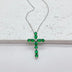 Micro Inlay Colorful Zircon Water Drops Cross Necklace: Symbol of Elegance and Faith - Minihomy