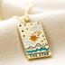 Colorful Oil Necklace Tarot Square Pendant - Minihomy