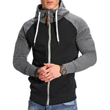 Men's Sports Fleece Cardigan Multicolor Hoodie