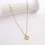 Creative Simple Women's Peach Heart Letter Necklace Love Pendant