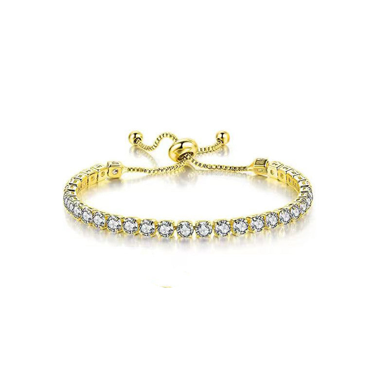 Bracelet White Suit Zircon Tennis Pull - Minihomy