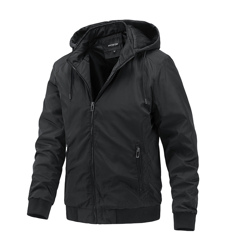 Men's Detachable Hooded Jacket Casual Sports Thin Cotton Jacket