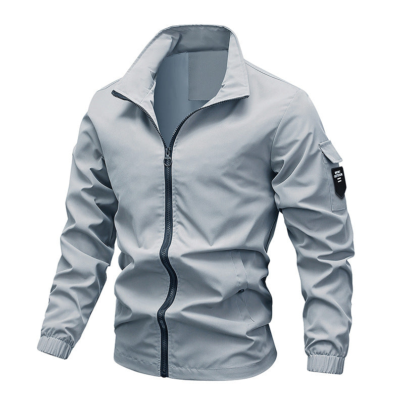 Youth Stand Collar Jacket - Men's Baseball Uniform Shopee Trench Coat