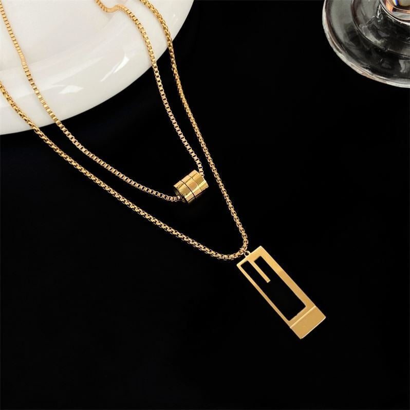 European And American Famous Necklace High-grade Double Layer - Minihomy