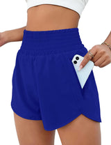 Women's High Top Sports Running Yoga Short Belt Lining