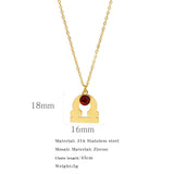 Necklace Stainless Steel Zircon Ornament: Adorn Yourself with Celestial Elegance