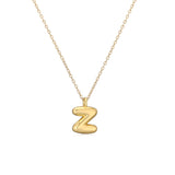 Copper Plated Gold 26 English Letters Pendant Necklace Niche Personality Clavicle Chain