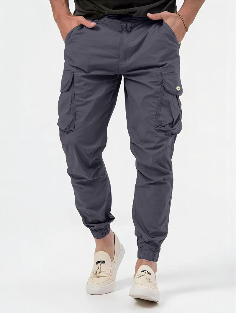 Men's Three-dimensional Pocket Woven Overalls