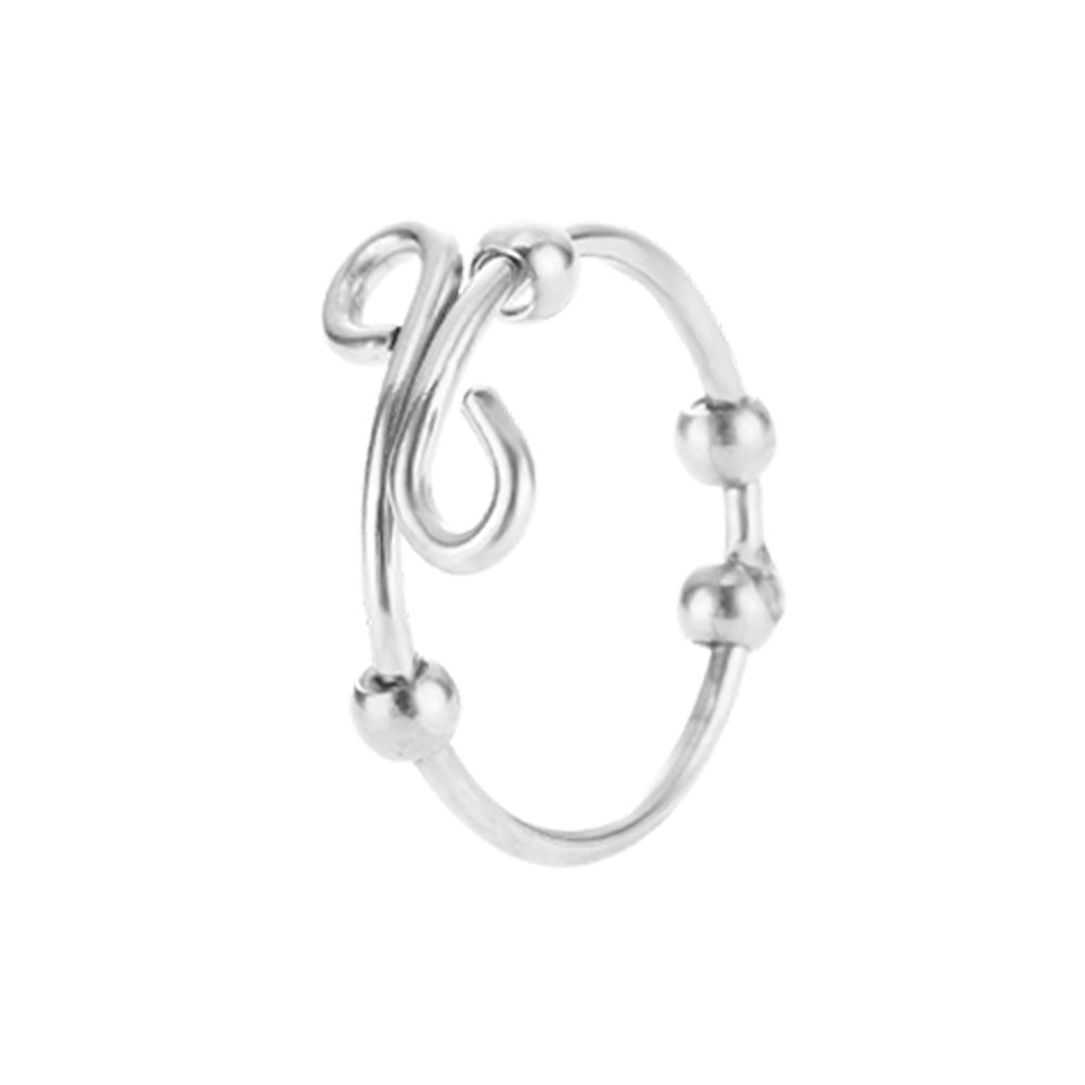 Necklace And Breathing Ring Relieve Pressure Ornament Stainless Steel Decompression Jewelry