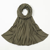 Women's Knitted Thread Cotton Striped Solid Color Scarf