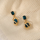 Retro Creative Emerald Women's Stud Earrings