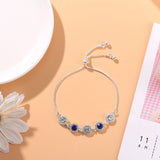 Women's Personalized Versatile Zircon Flower Bracelet