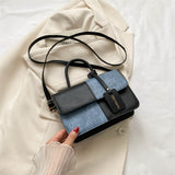 Popular Stitching Texture Portable Shoulder Messenger Bag