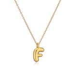 Copper Plated Gold 26 English Letters Pendant Necklace Niche Personality Clavicle Chain