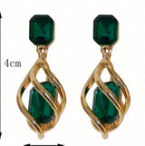 Retro Creative Emerald Women's Stud Earrings