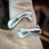 Simple Special-interest Embrace Hands Hug Ring