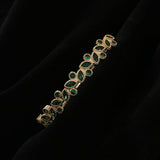 Copper Micro Inlaid Zircon Women's Net Red Leaf Bracelet - Minihomy