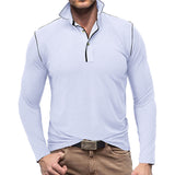 Men's Henley Shirt Lapel T-shirt Top