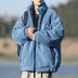 Men's Cotton-padded Jacket Fleece-lined Thick Lambskin Coat - Minihomy