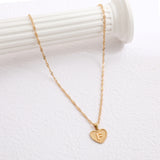 Creative Simple Women's Peach Heart Letter Necklace Love Pendant