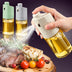 Kitchen Gadget 2-in-1 Glass Oil Bottle Press Oil Dispenser Barbecue Fuel Injector - Minihomy