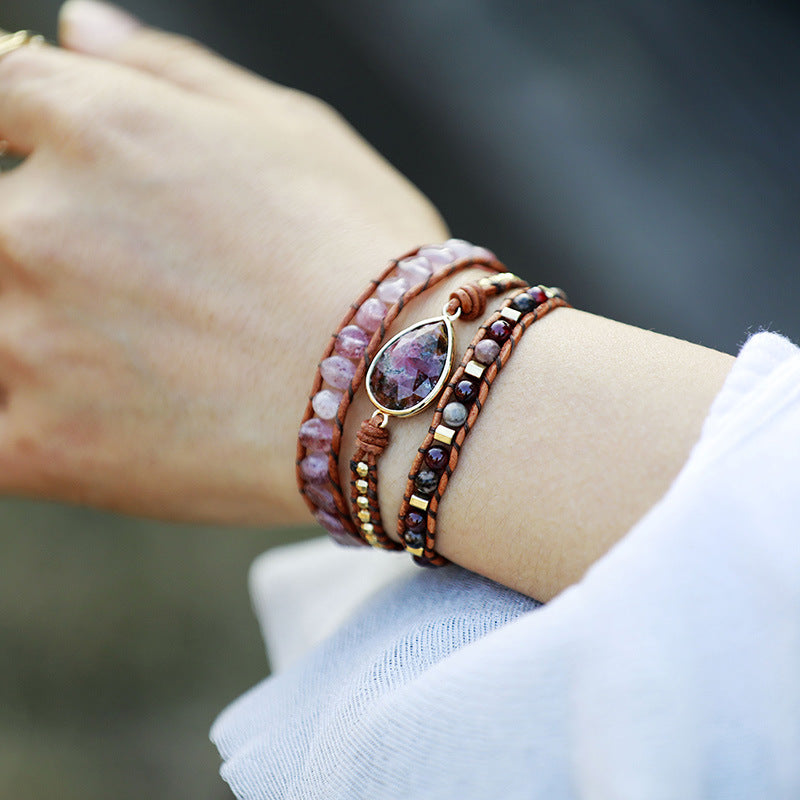 Handmade Woven Beads Bracelet: Bohemian Charm in Light Brown