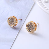 Titanium Steel Small Ear Studs: Simple Retro Minority Light Luxury Temperament Earrings For Women