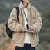 Men's Cotton-padded Jacket Fleece-lined Thick Lambskin Coat - Minihomy